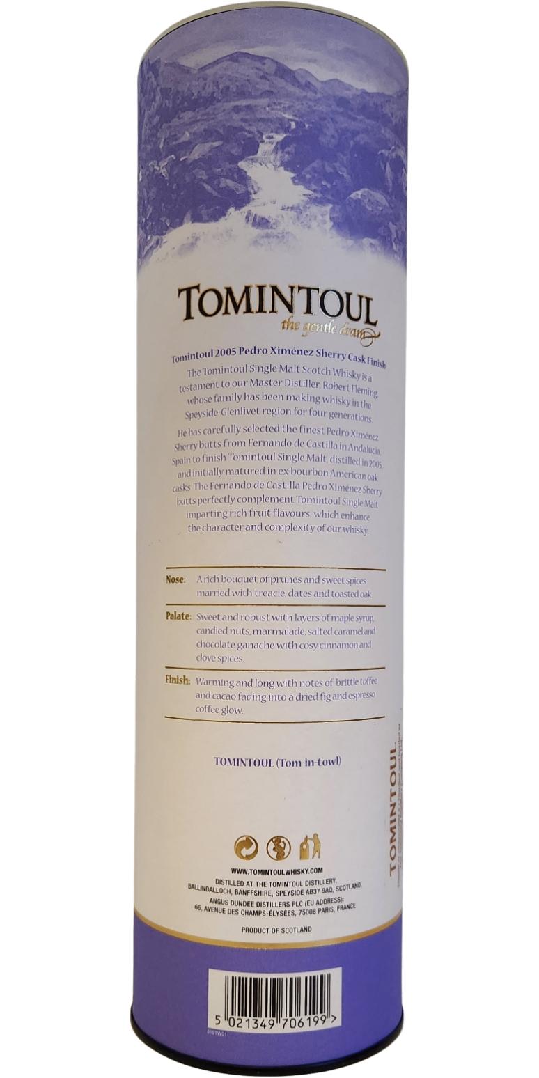 Виски Tomintoul Pedro Ximenez Sherry Cask Finish 17 yo Single Malt Scotch Whisky 2005 46% 0.7 л в коробке - фото 5