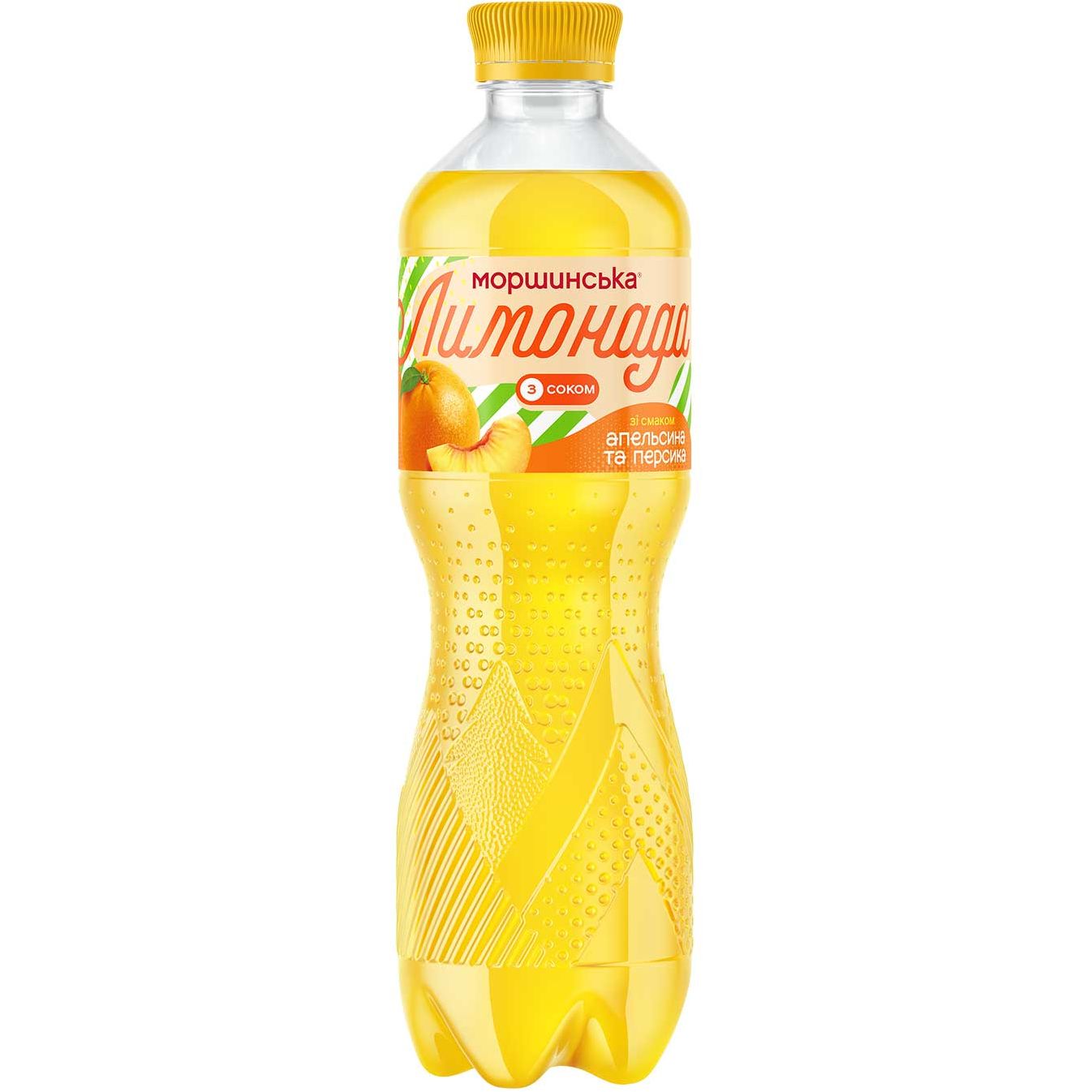 Напиток Моршинская Лимонада Апельсин-Персик среднегазированный 0.5 л - фото 1