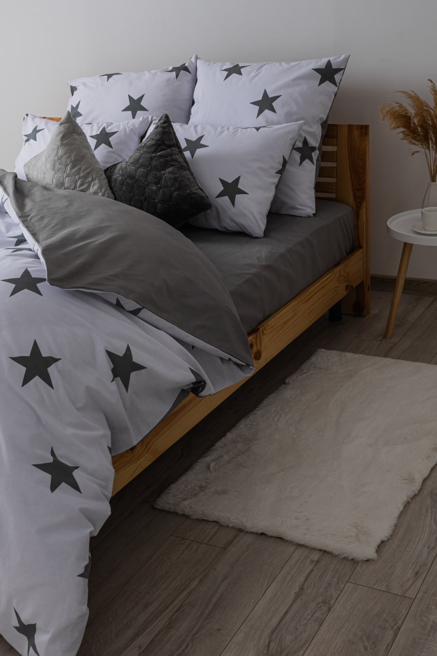 Комплект постельного белья ТЕП Soft dreams Morning Star Grey двуспальный бело-серый (2-03858_25305) - фото 4