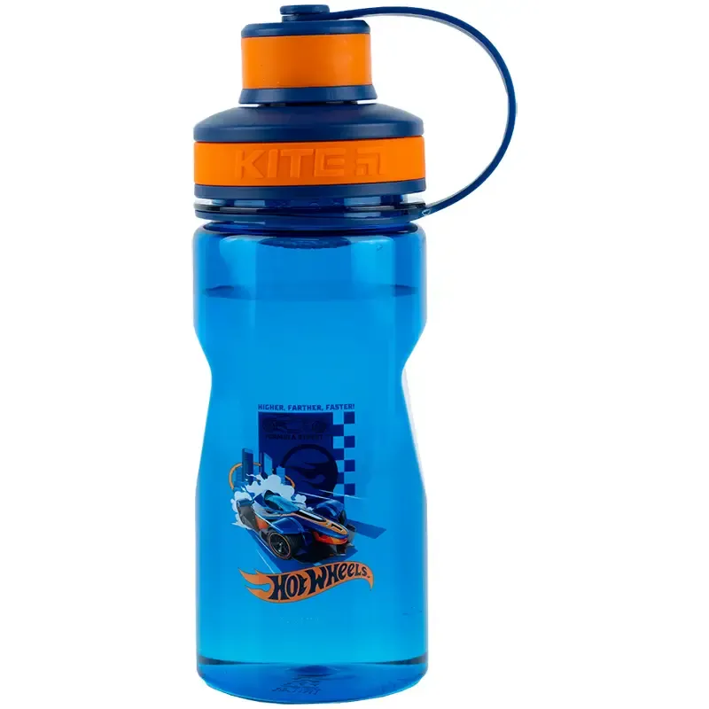 Бутылочка для воды Kite Hot Wheels HW24-397, 500 мл синяя (HW24-397) - фото 1