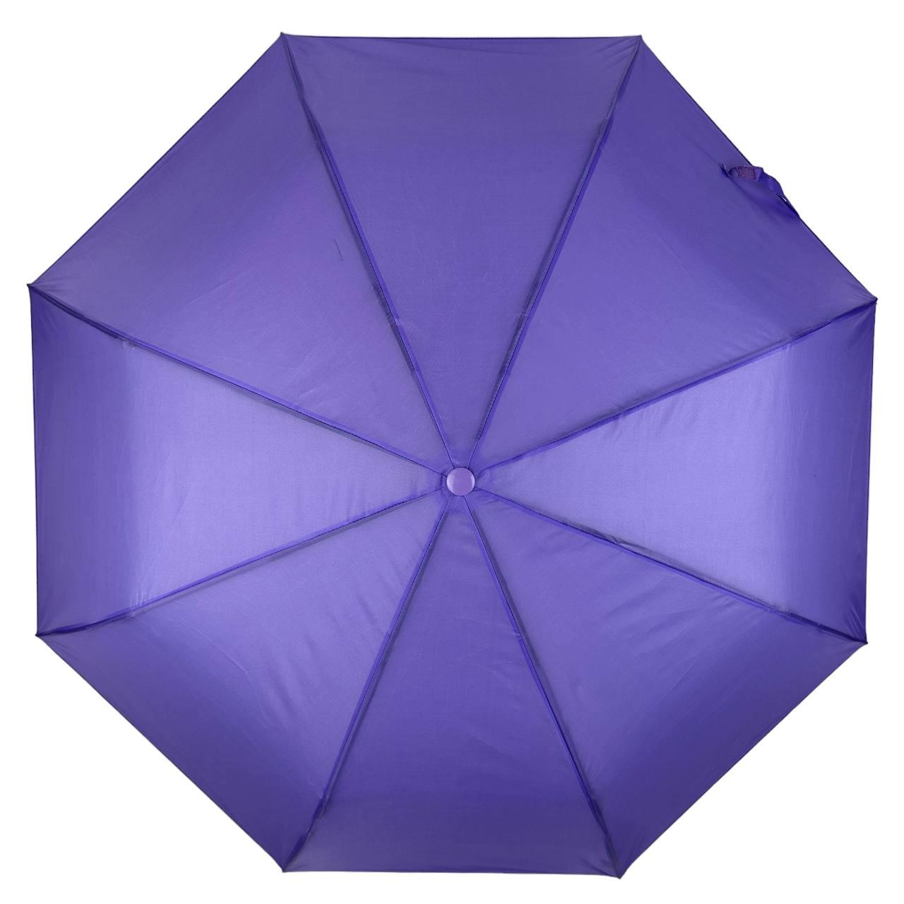 Женский складной зонтик полуавтомат Toprain 98 см фиолетовый - фото 4