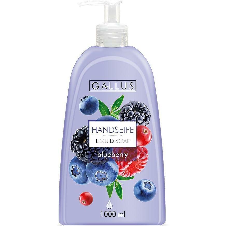 Рідке мило Gallus Handseife Blueberry Чорниця з дозатором 1 л - фото 1