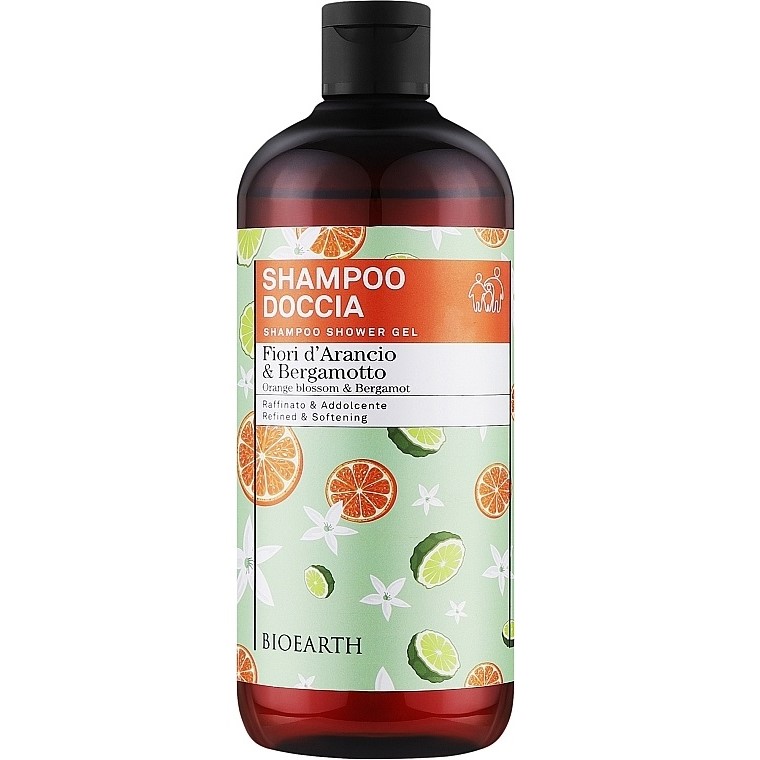 Шампунь-гель для душа Bioearth Family Orange Blossom & Bergamot Shampoo Shower Gel 500 мл - фото 1