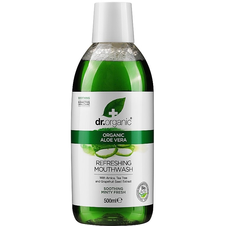 Ополаскиватель для полости рта Dr.Organic Bioactive Oralcare Aloe Vera Mouthwash, 500 мл - фото 1