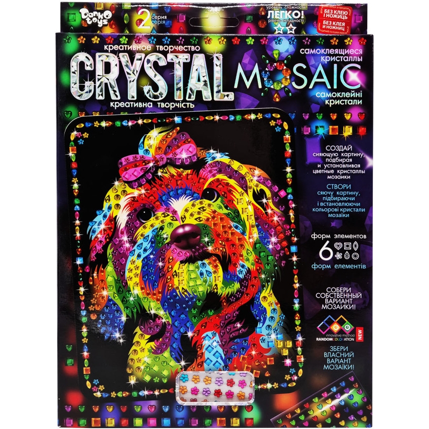 Набір для творчості Danko Toys Crystal mosaic Пес 6 форм елементів (CRM-02-05) - фото 1
