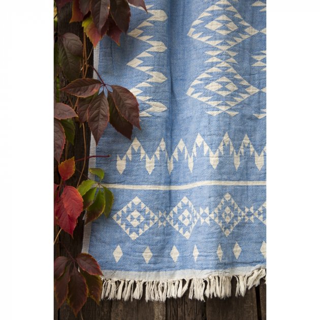 Покрывало Barine Kilim Throw Blue, 170х130 см, голубой (2000022087988) - фото 2