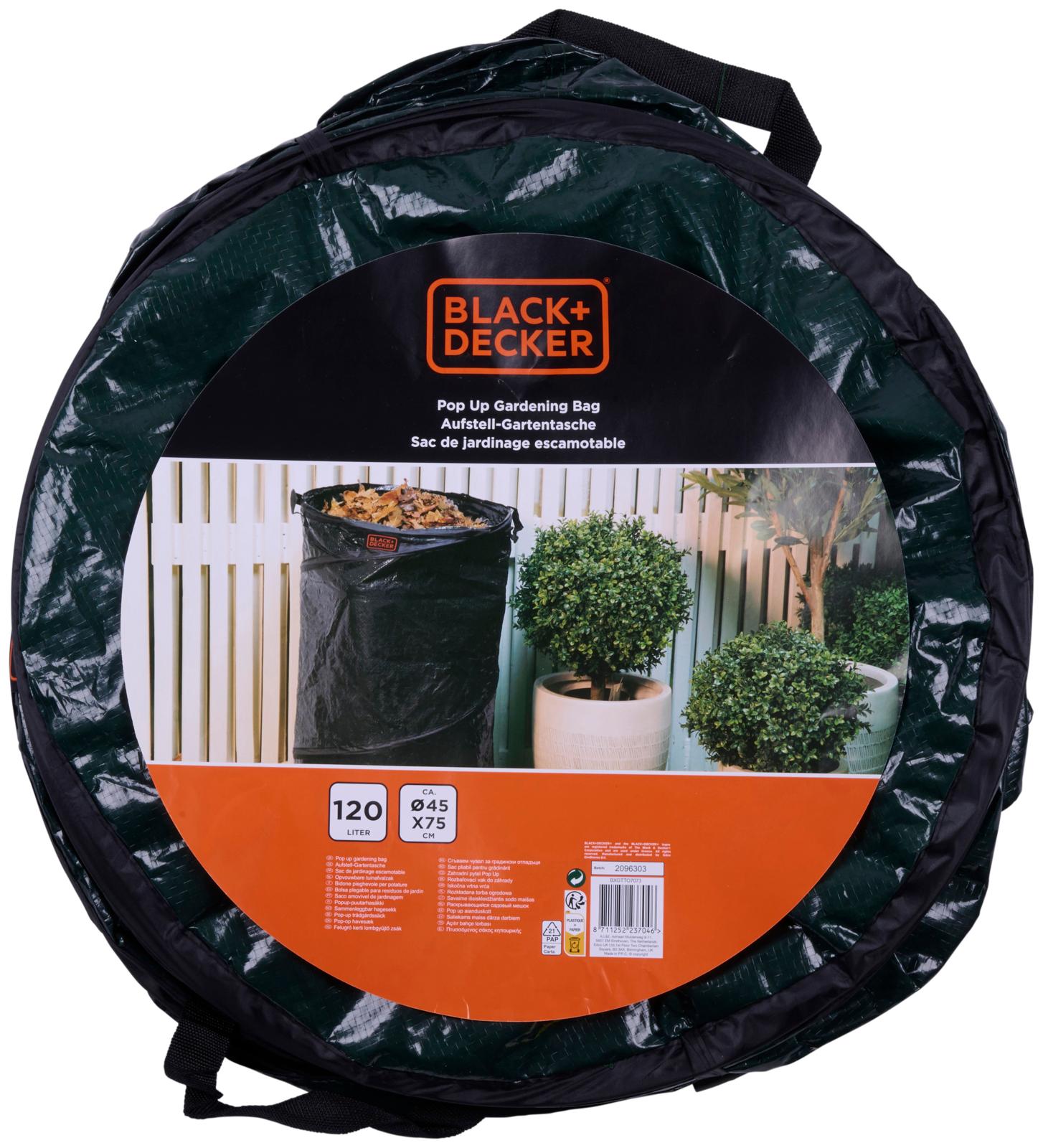 Мішок садовий для сміття Black+Decker складаний 120 л 45x75 см - фото 2