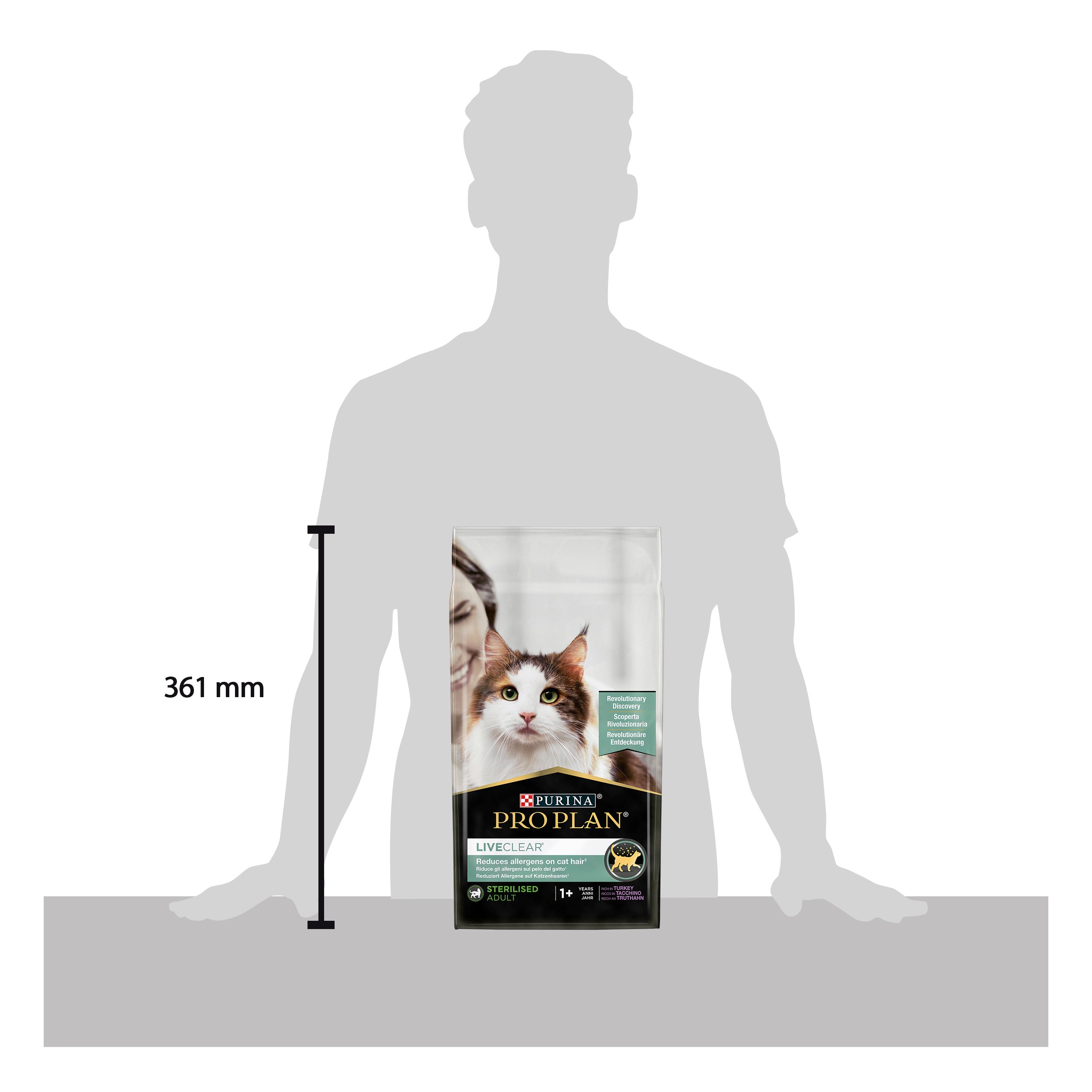 Сухой корм для стерилизованных кошек Purina Pro Plan LiveClear Sterilised Adult, с индейкой, 1,4 кг (12466186) - фото 4