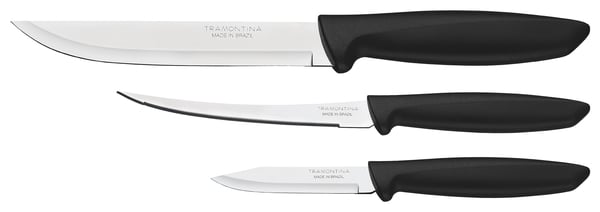 Набор ножей Tramontina Plenus Black, 3 предмета (6366864) - фото 2