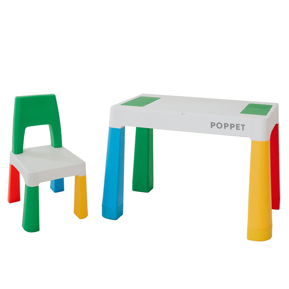 Комплект Poppet Столик Color Green 5 в 1 + Стул + Подушка на стул + Набор фломастеров (PP-002G-G) - фото 4