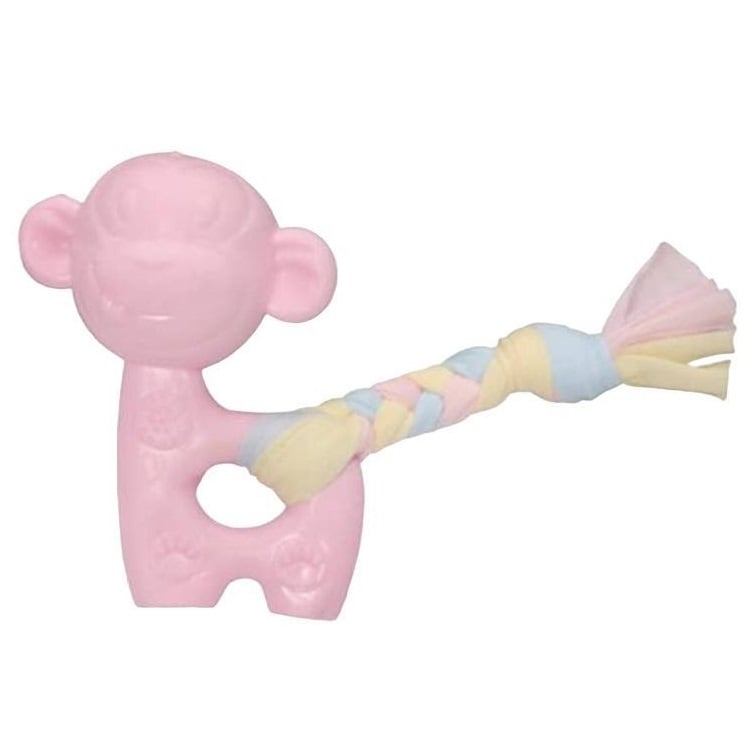Іграшка для цуценят Camon тваринка з бавовняною стрічкою і пищалкою, 10 см, в асортименті - фото 1