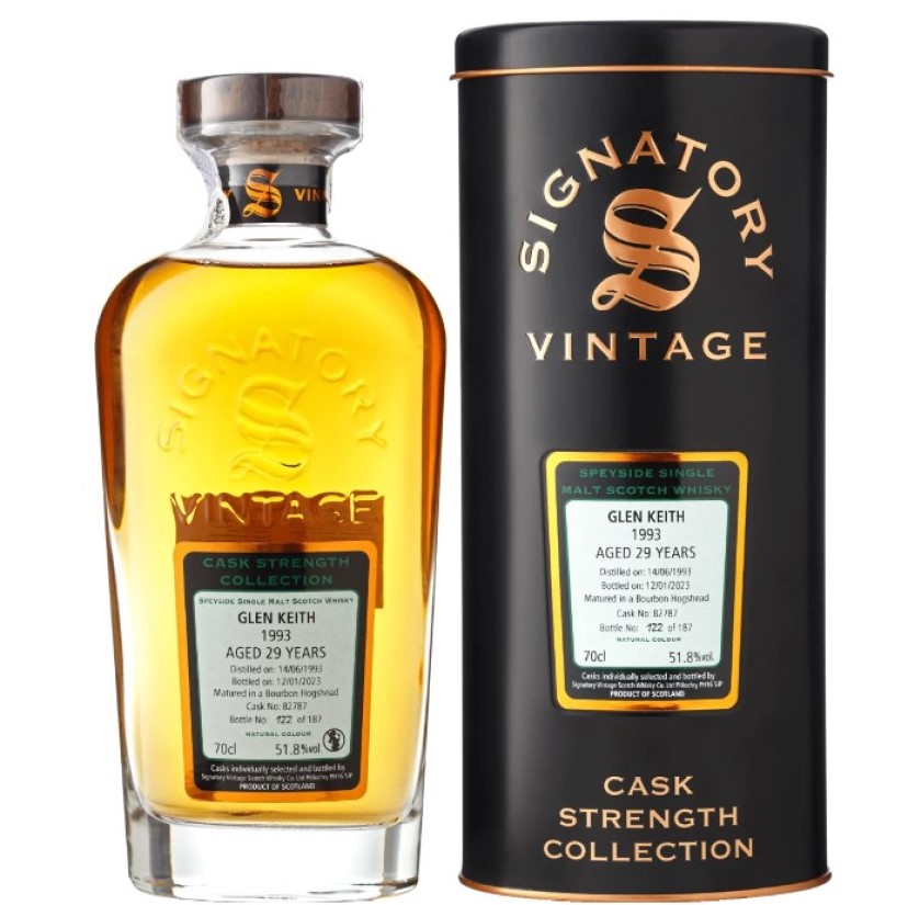 Віскі Glen Keith Cask Strength Signatory Single Malt Scotch Whisky, 51.8%, 0.7 л - фото 1