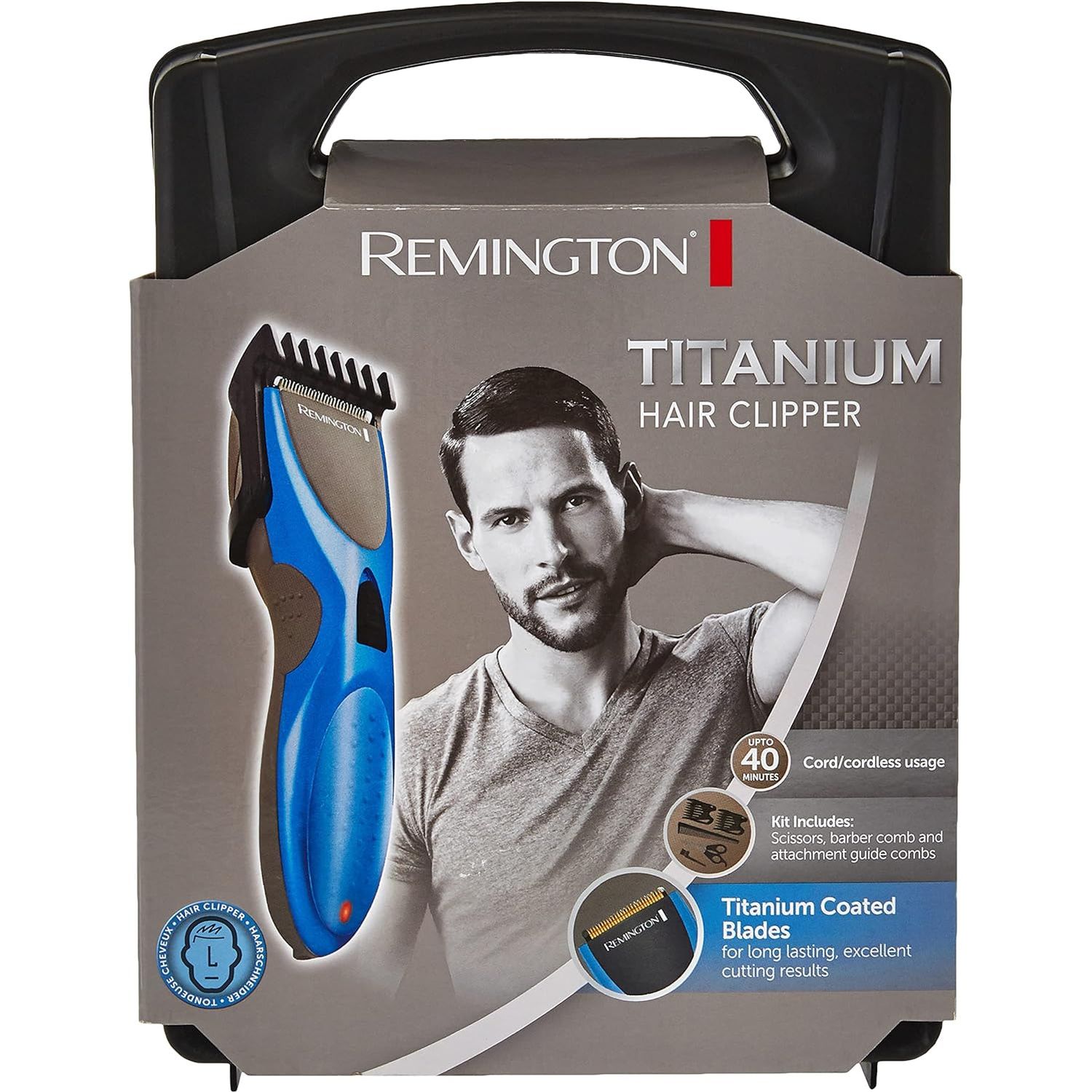 Машинка для стрижки Remington Titianium HC335 синяя - фото 6