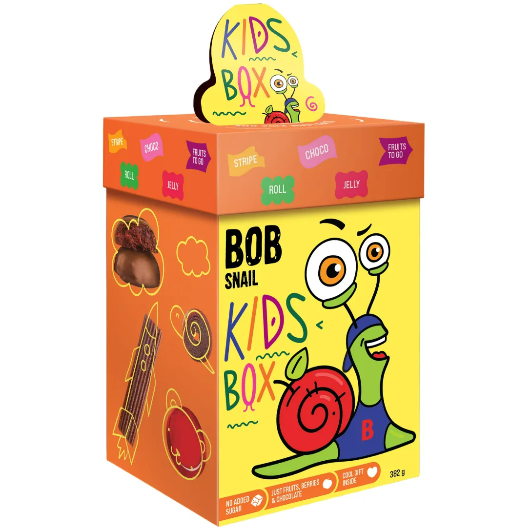 Набір солодощів Bob Snail Дитячий бокс, з іграшкою і квестом, 382 г - фото 1