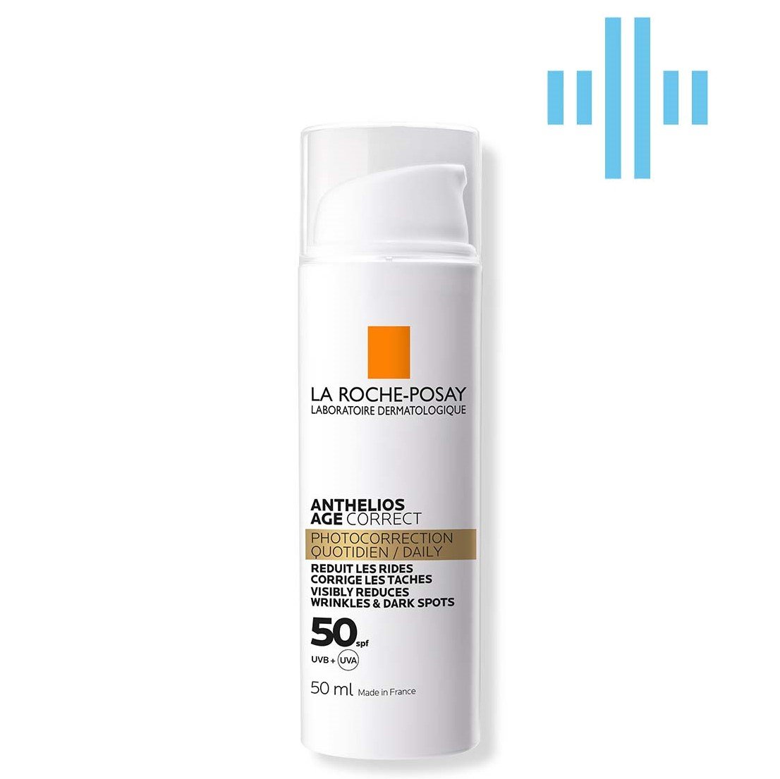 Антивозрастное солнцезащитное средство для чувствительной кожи лица La Roche-Posay Anthelios Age Correct против морщин и пигментации, SPF 50, 50 мл (MB359000) - фото 1