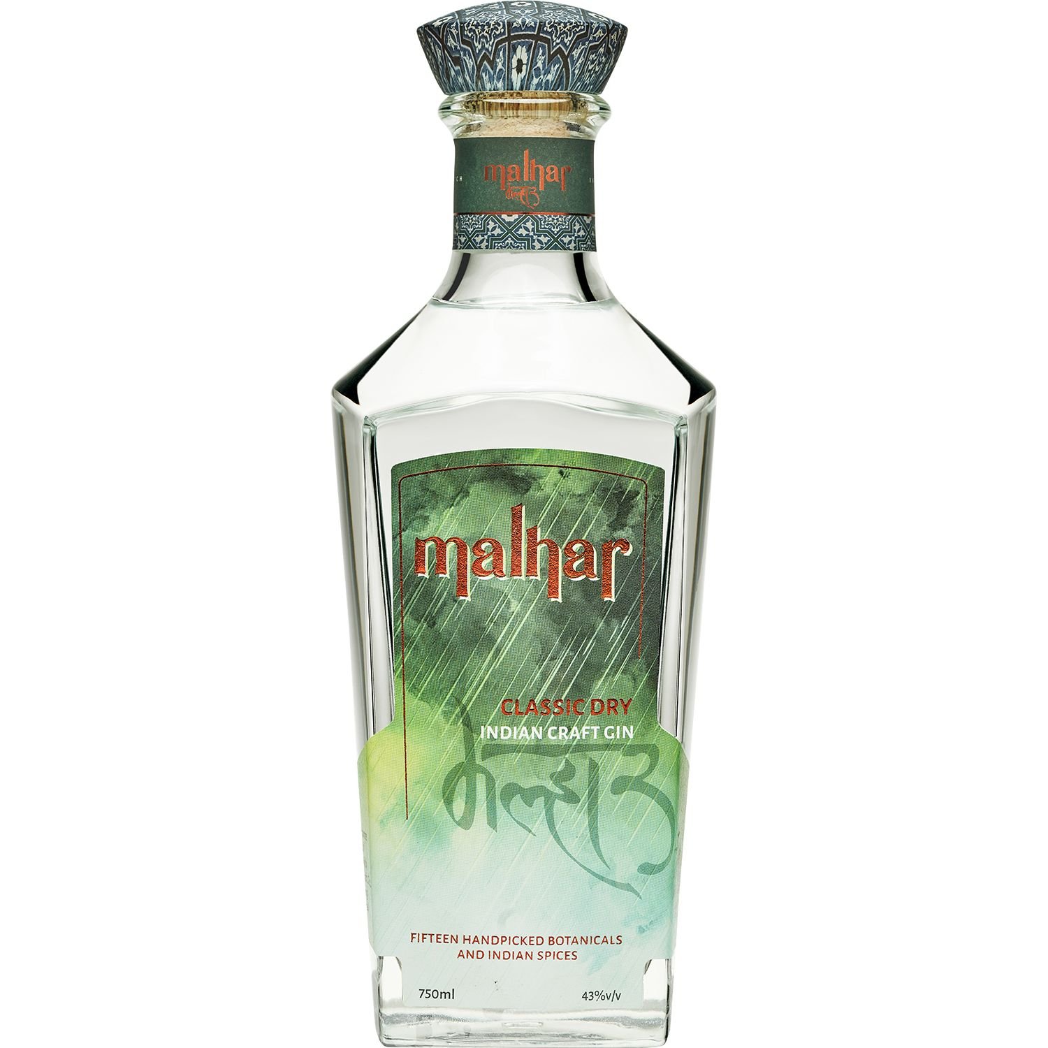 Джин Malhar Classic Dry Indian Craft Gin 43% 0.75 л - фото 1
