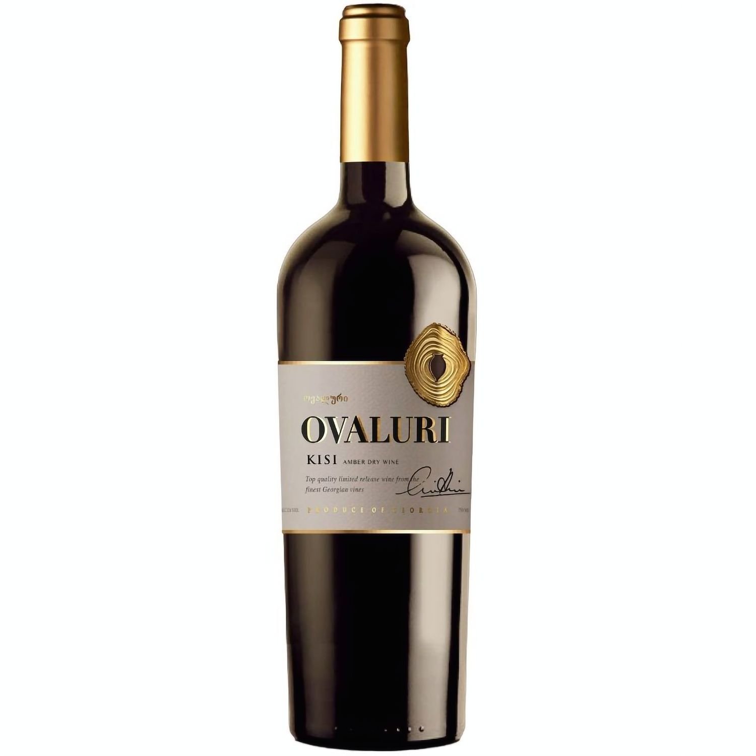 Вино Ovaluri Kisi, помаранчеве, сухое, 12%, 0,75 л - фото 1