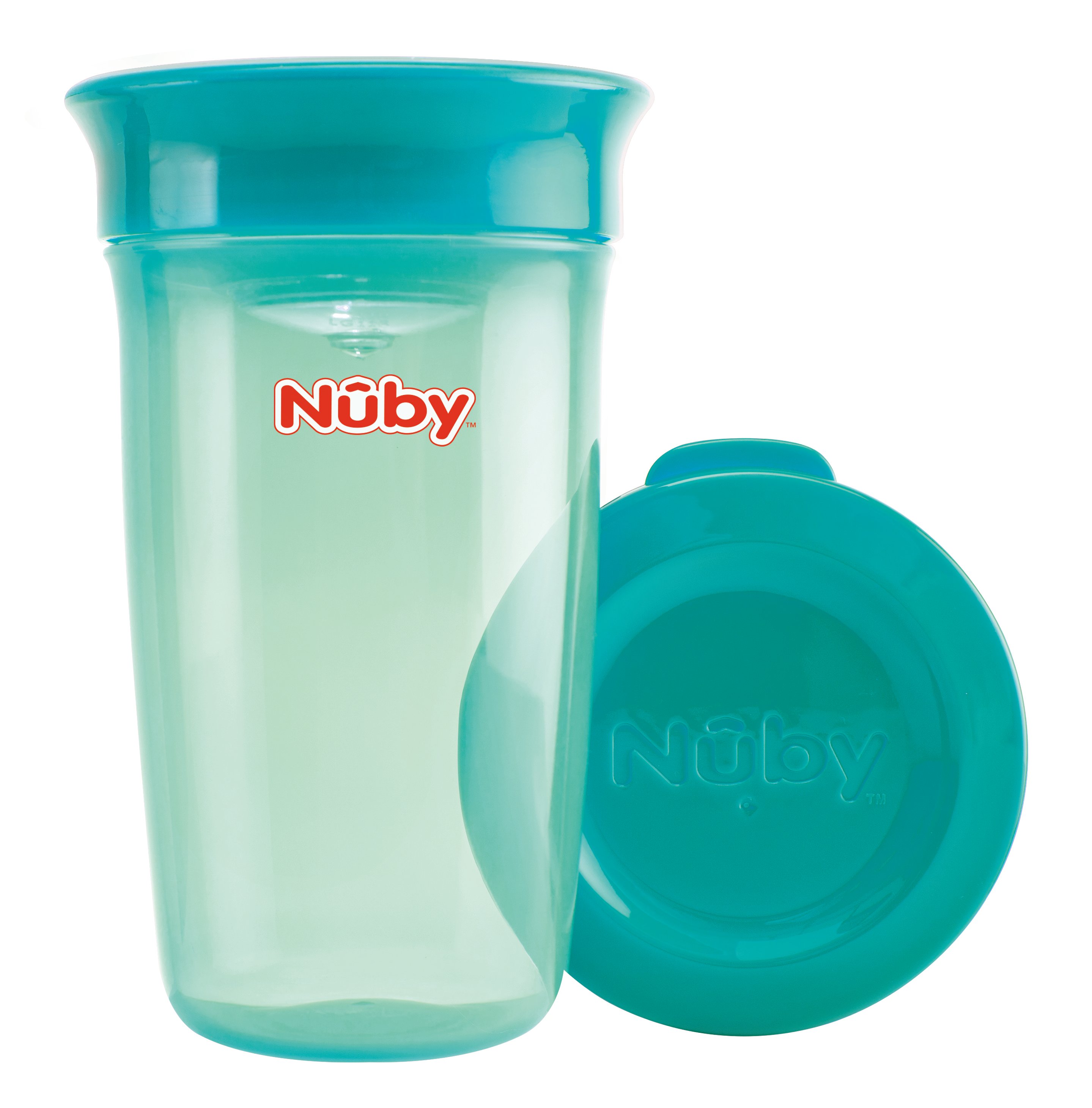 Чашка-непроливайка Nuby 360°, с крышечкой, 360 мл, зеленый (NV0414003grn) - фото 2