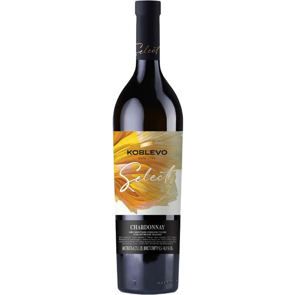 Вино Koblevo Select Шардоне, 9,5-14%, 0,75 л (554518) - фото 1