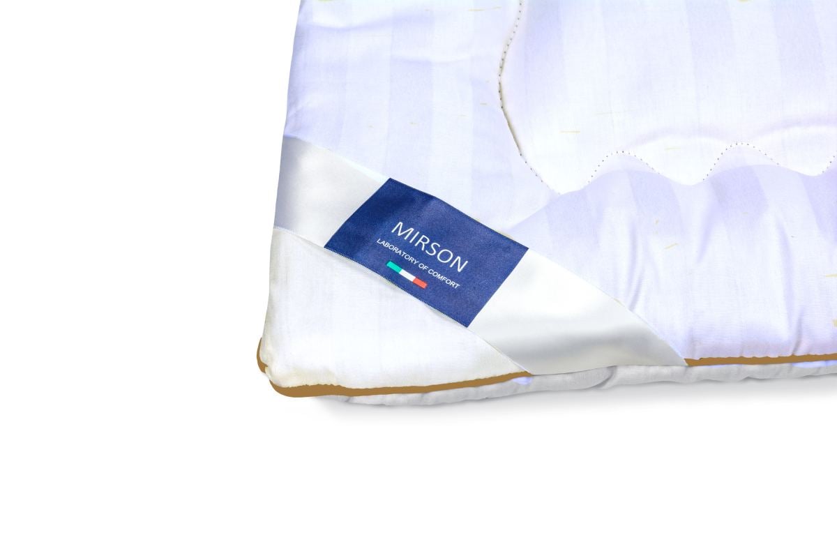 Одеяло шерстяное MirSon Royal Pearl Premium Italy Hand Made №0345, летнее, 140x205 см, белое - фото 4