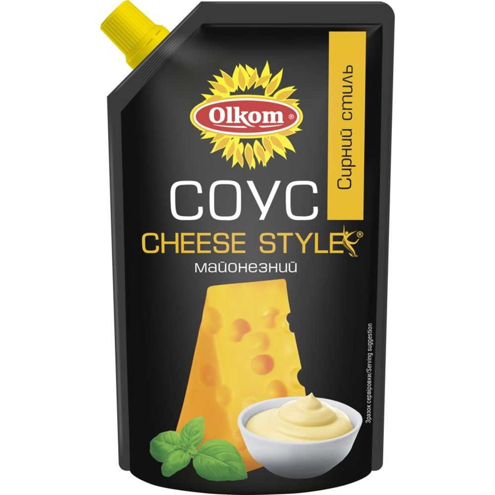 Соус майонезний Olkom Cheese Style 50%, 180 г (840455) - фото 1