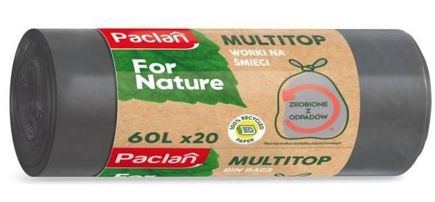 Пакети для сміття Paclan Multitop, 60 л, 20 шт. - фото 1