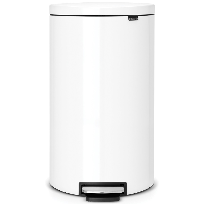 Бак для сміття Brabantia Pedal Bin Flat Back, 30 л, білий (485206) - фото 1