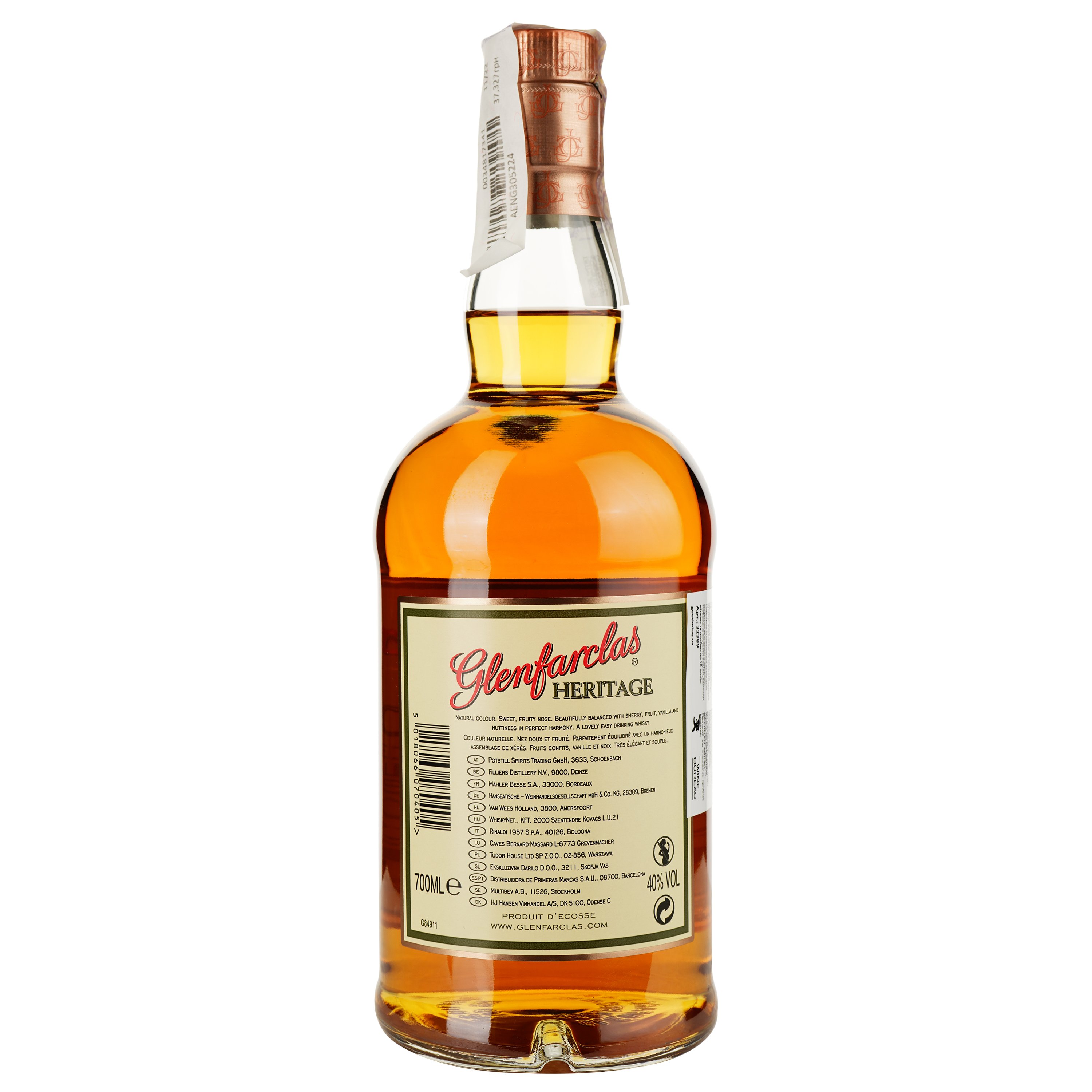 Виски Glenfarclas Heritage Single Malt Scotch Whisky 40% 0.7 л в тубусе - фото 3
