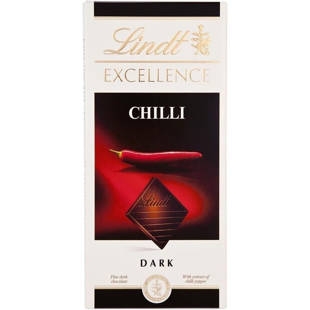 Шоколад Lindt Excellence швейцарський з перцем чилі, 100 г (389622) - фото 1