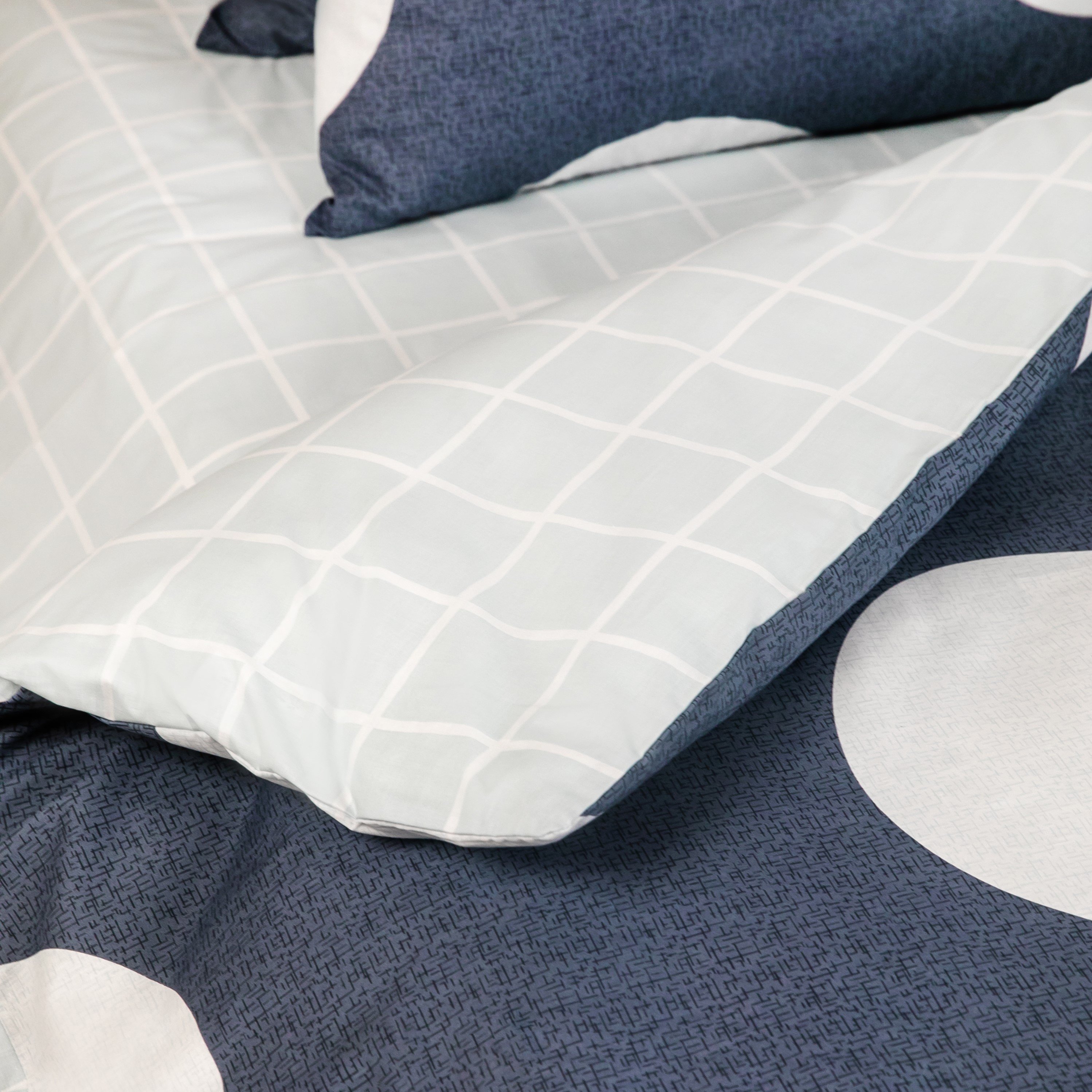 Комплект постільної білизни ТЕП Happy Sleep 335 Circle сімейний синій з білим (2-03797_25558) - фото 6