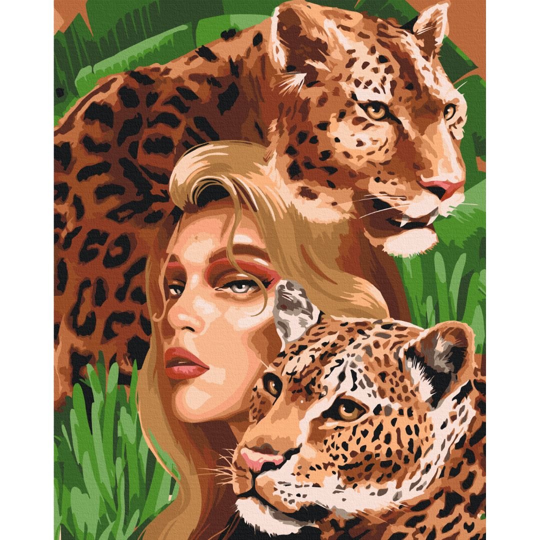 Картина по номерам Хищные леопарды Brushme 40x50 см разноцветная 000277665 - фото 1