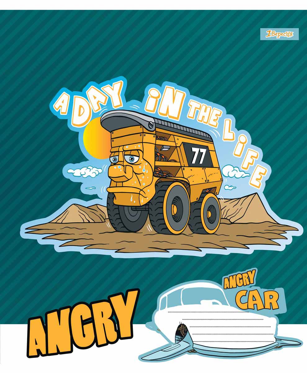 Набор тетрадей 1 Вересня Angry car, в линию, 12 листов, 25 шт. (766279) - фото 3