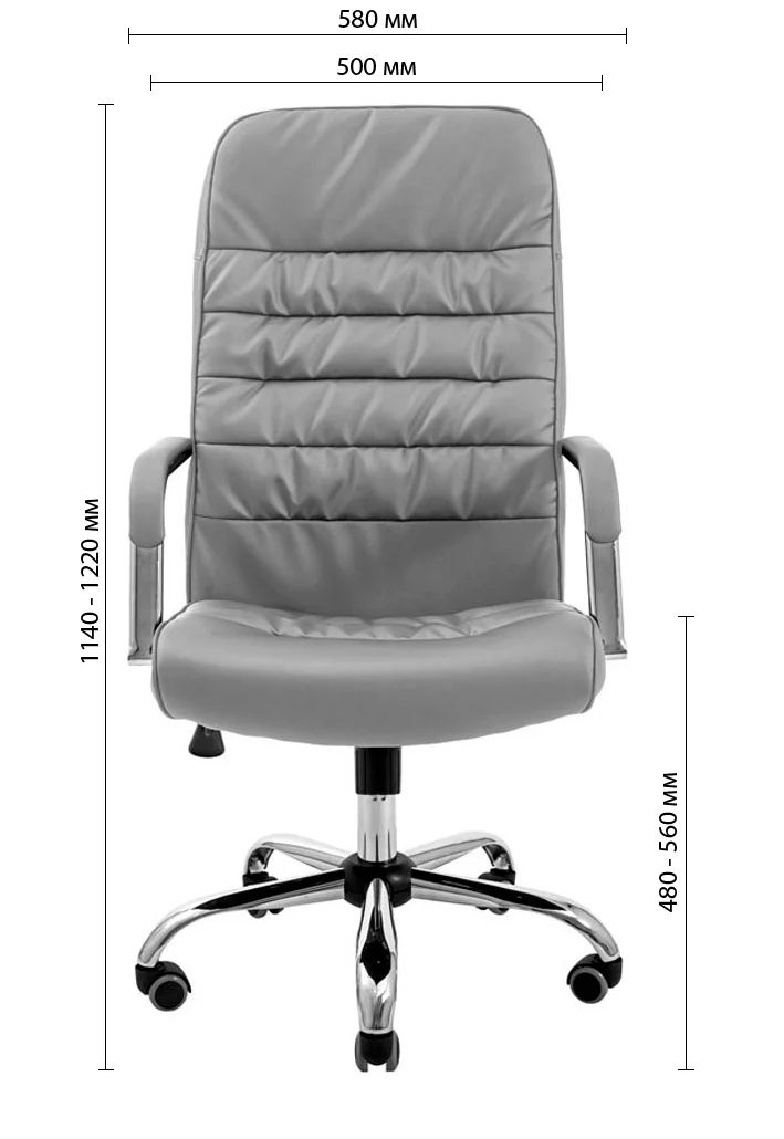 Кресло офисное Richman Лион Хром M-1 Tilt черный (RCM-1058) - фото 7