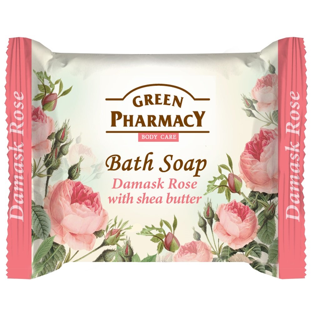 Мыло Зеленая Аптека Bath soap Damask rose with shea butter, 100 г - фото 1