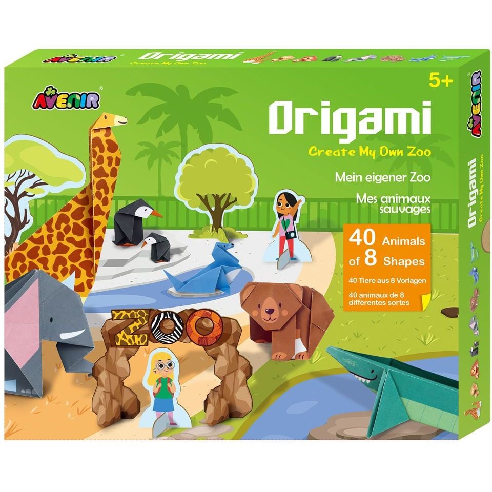 Набор для творчества Avenir Оригами Зоопарк с животными, 40 листов (CH211785) - фото 1