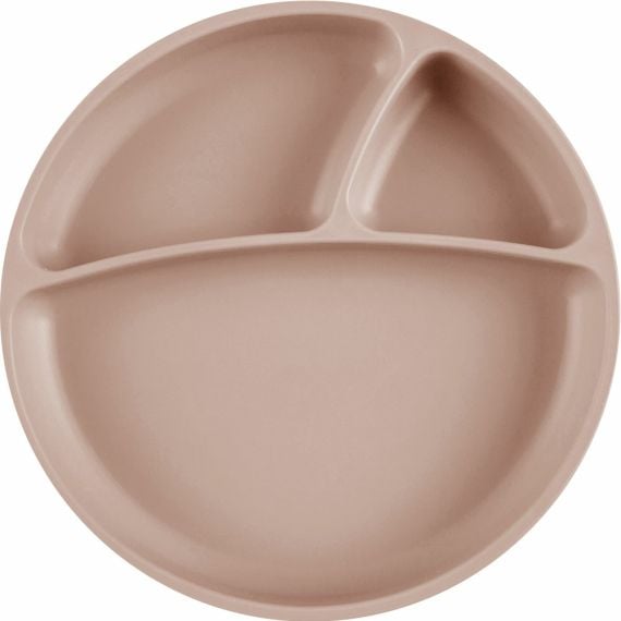 Тарелка секционная MinikOiOi Portions Bubble Beige, на присоске, силиконовая (101050008) - фото 1