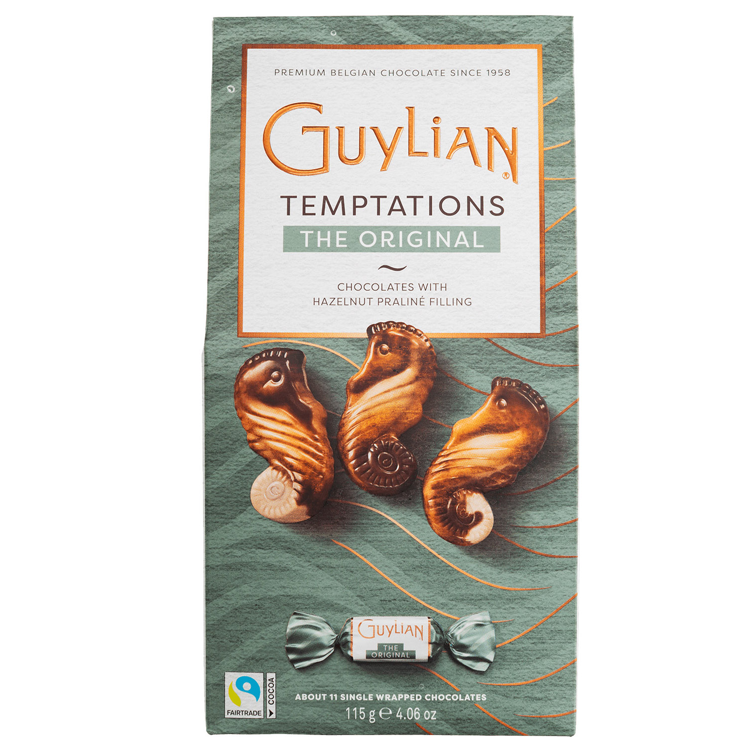 Шоколадні цукерки Guylian Морські Коники з праліне, 115 г - фото 1