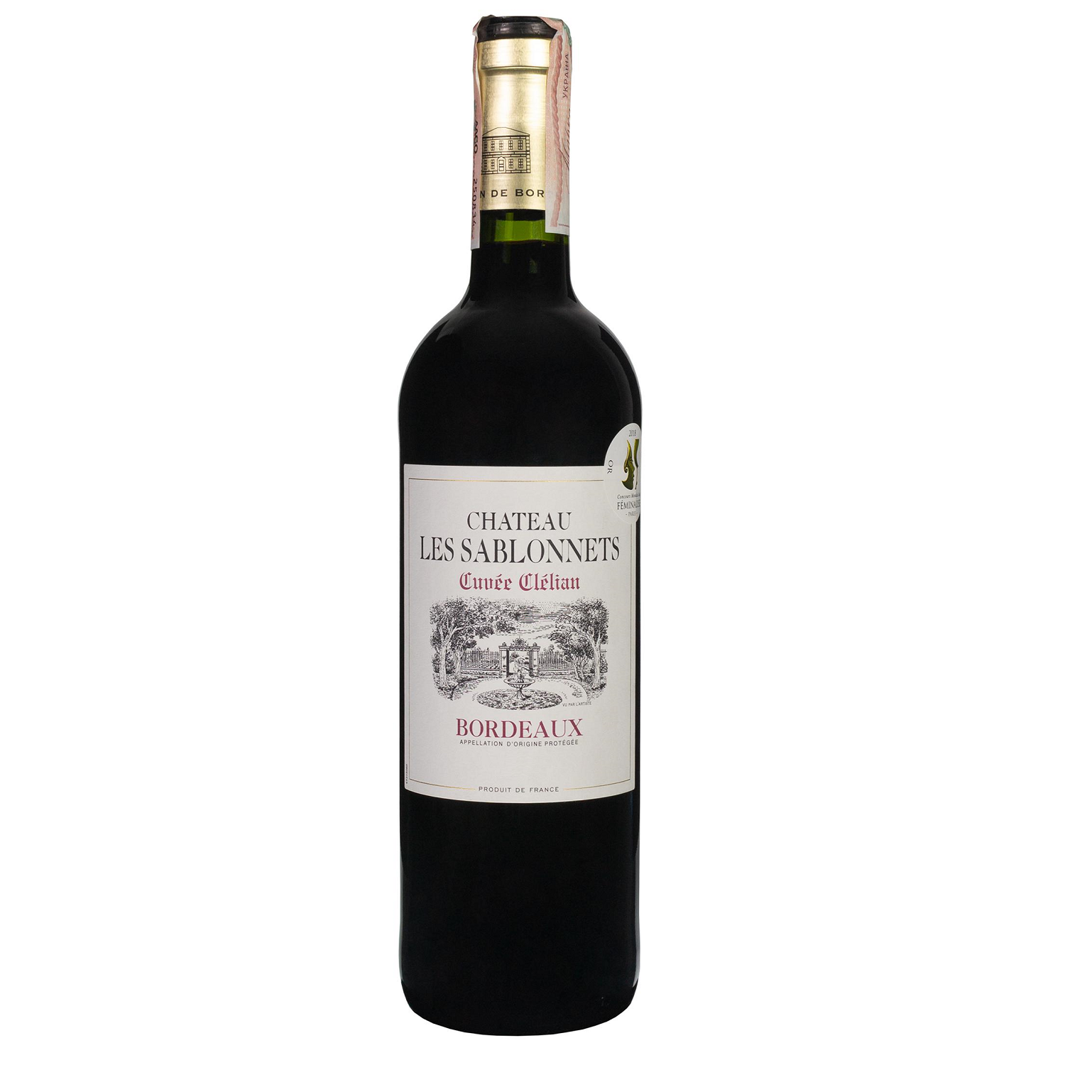 Вино Chateau les Sablonnets Bordeaux, красное, сухое, 0,75 л - фото 1