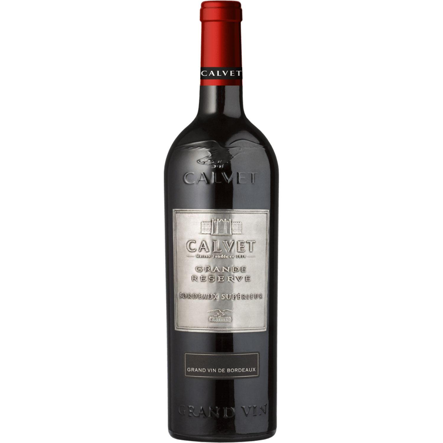 Вино Calvet Grande Reserve Metal Bordeaux Superieur AOC красное сухое 1.5 л - фото 1