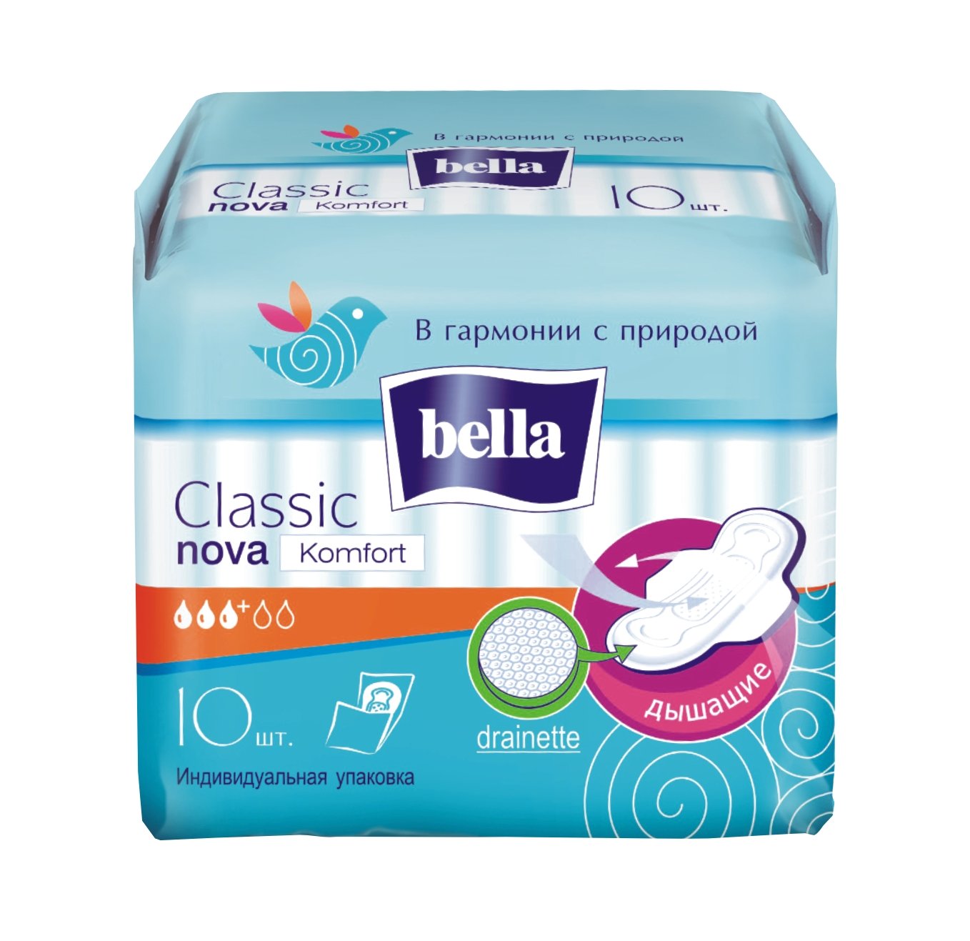 Гигиенические прокладки Bella Classic Nova Komfort, 10 шт (BE-012-RN10-037) - фото 1