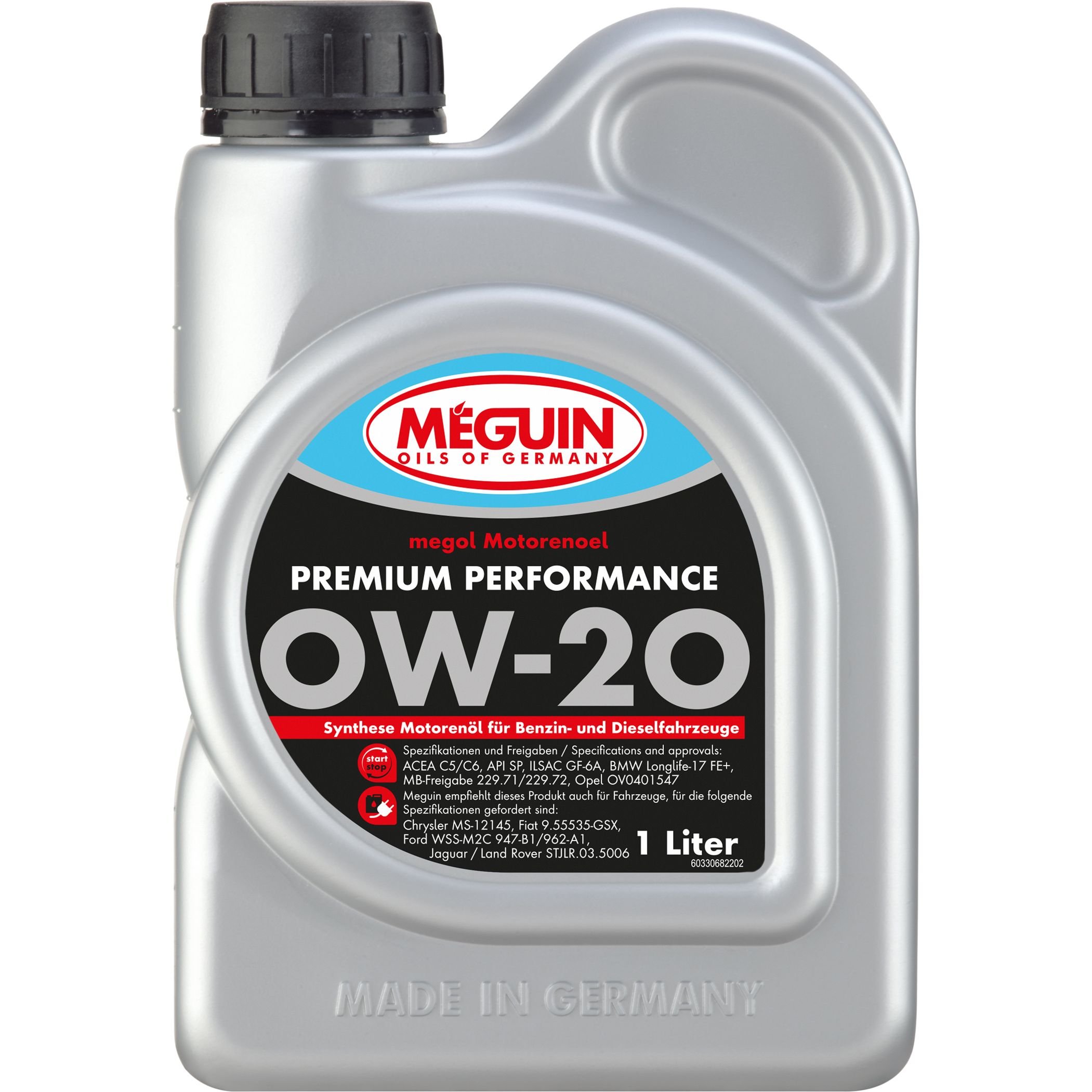Моторное масло Meguin Premium Performance SAE 0W-20 1 л - фото 1