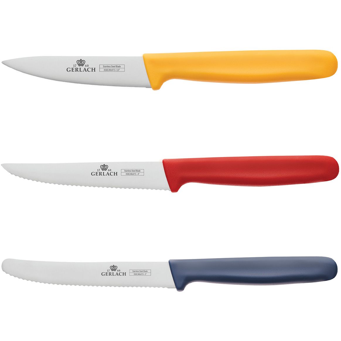 Набор из 3 кухонных ножей Gerlach Разноцветный 000267148 - фото 1
