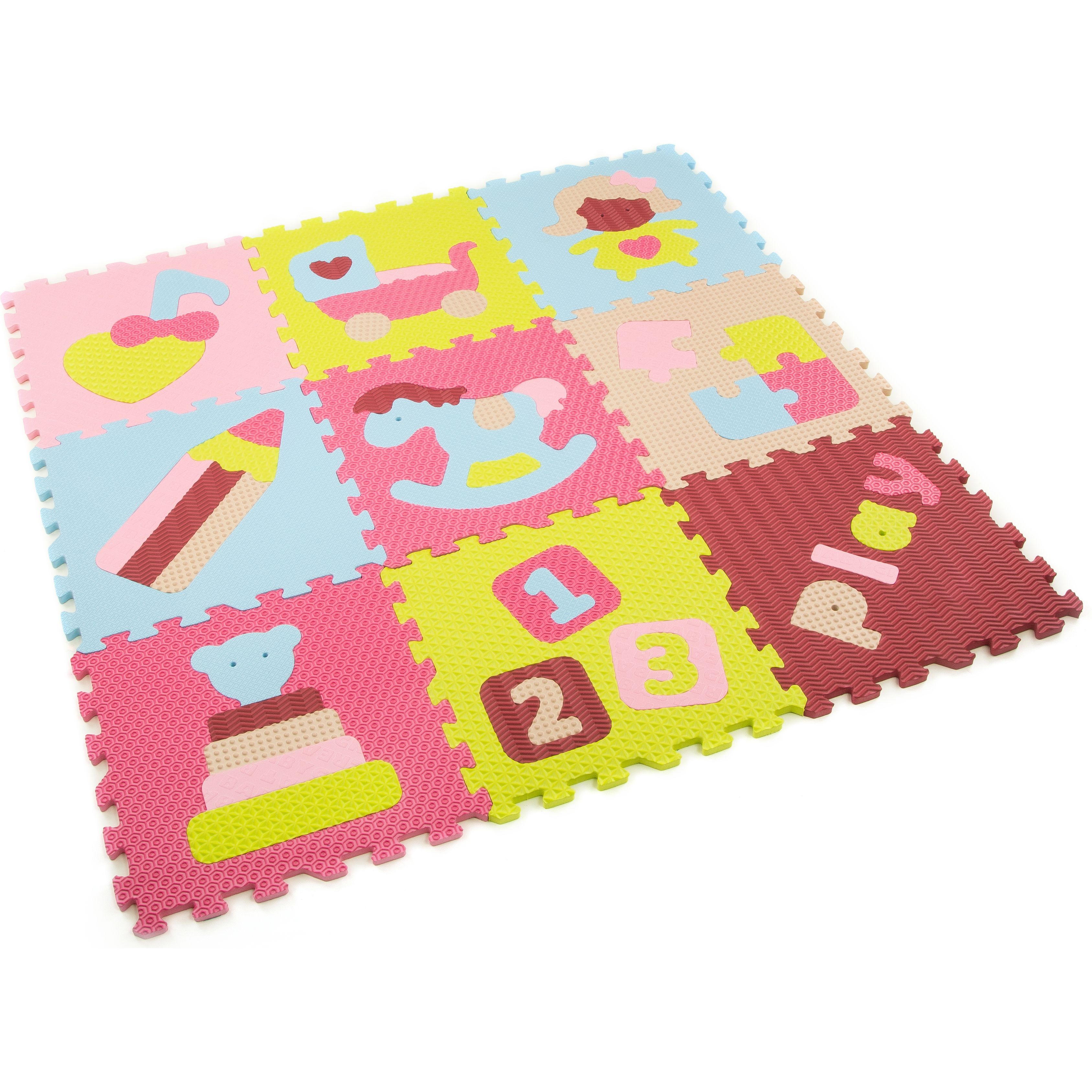 Ігровий килимок-пазл Baby Great Цікаві іграшки, 92х92 см (GB-M1707) - фото 2