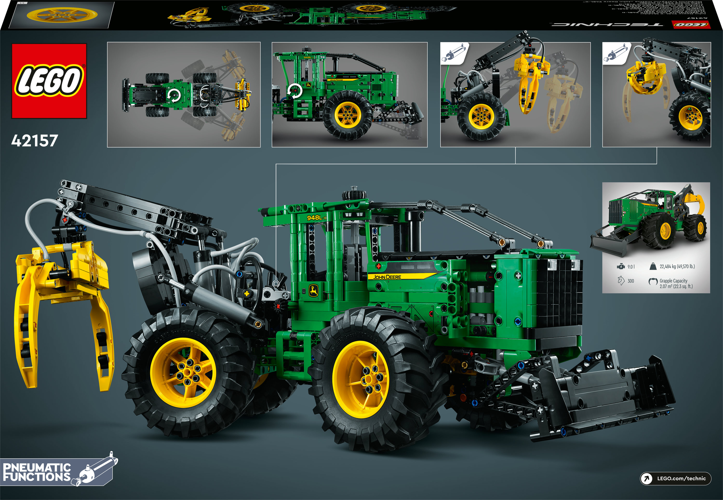 Конструктор LEGO Technic Трелевочный трактор "John Deere" 948L-II, 1492 детали (42157) - фото 9