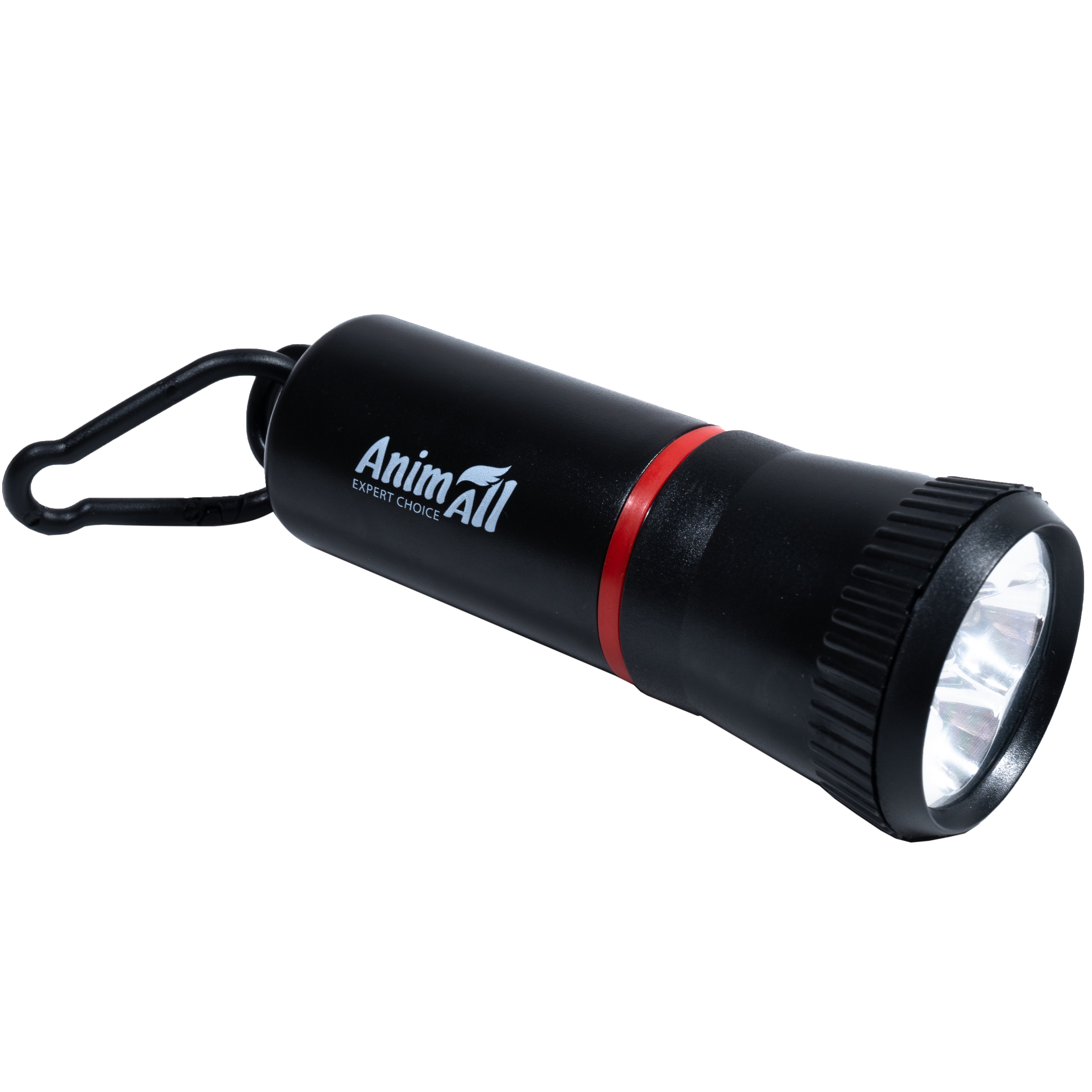 Диспенсер-ліхтарик AnimAll зі змінними пакетами 3 рулона по 15 шт. чорний з червоним - фото 1