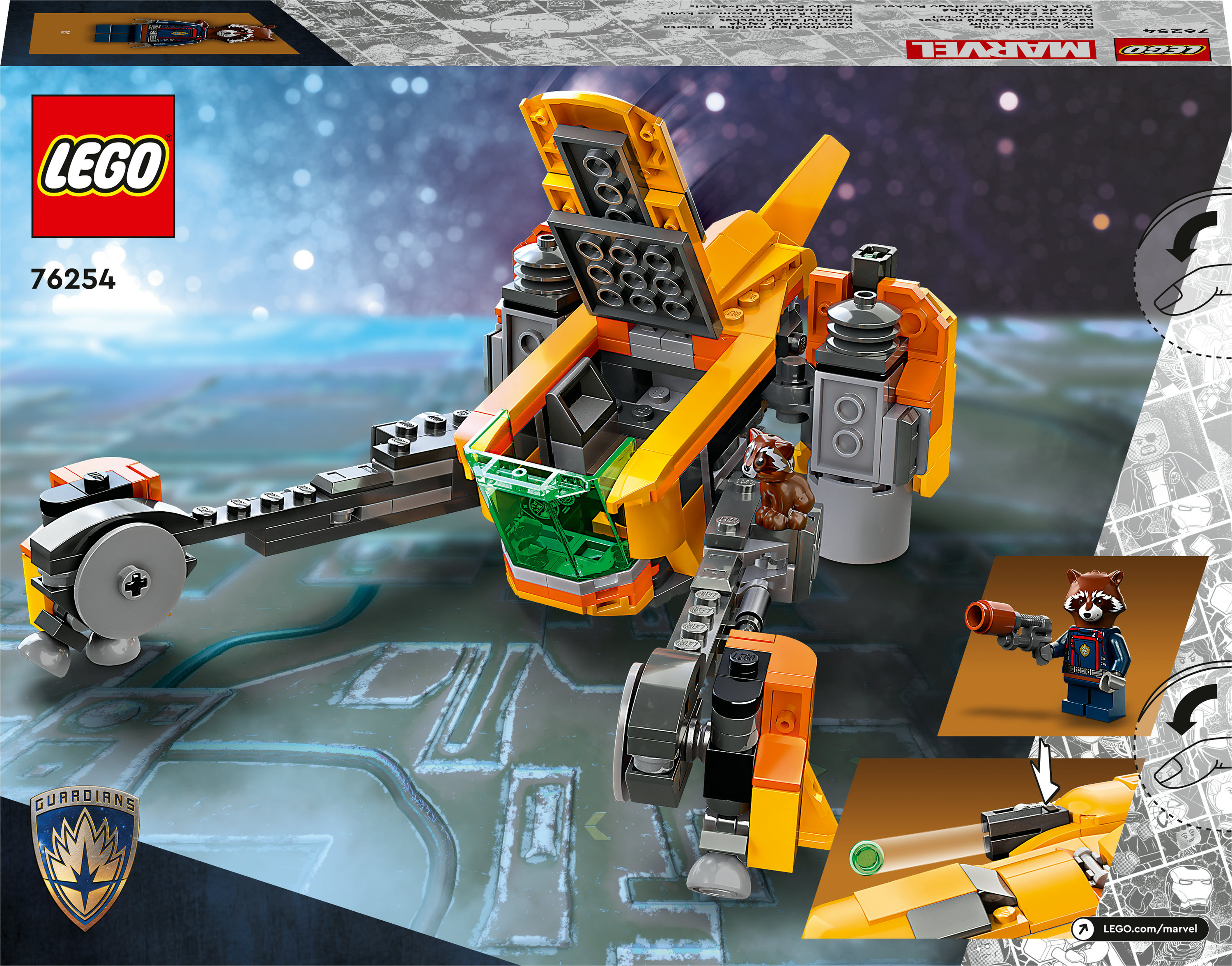 Конструктор LEGO Super Heroes Marvel Звездолет малыша Ракеты, 330деталей (76254) - фото 9