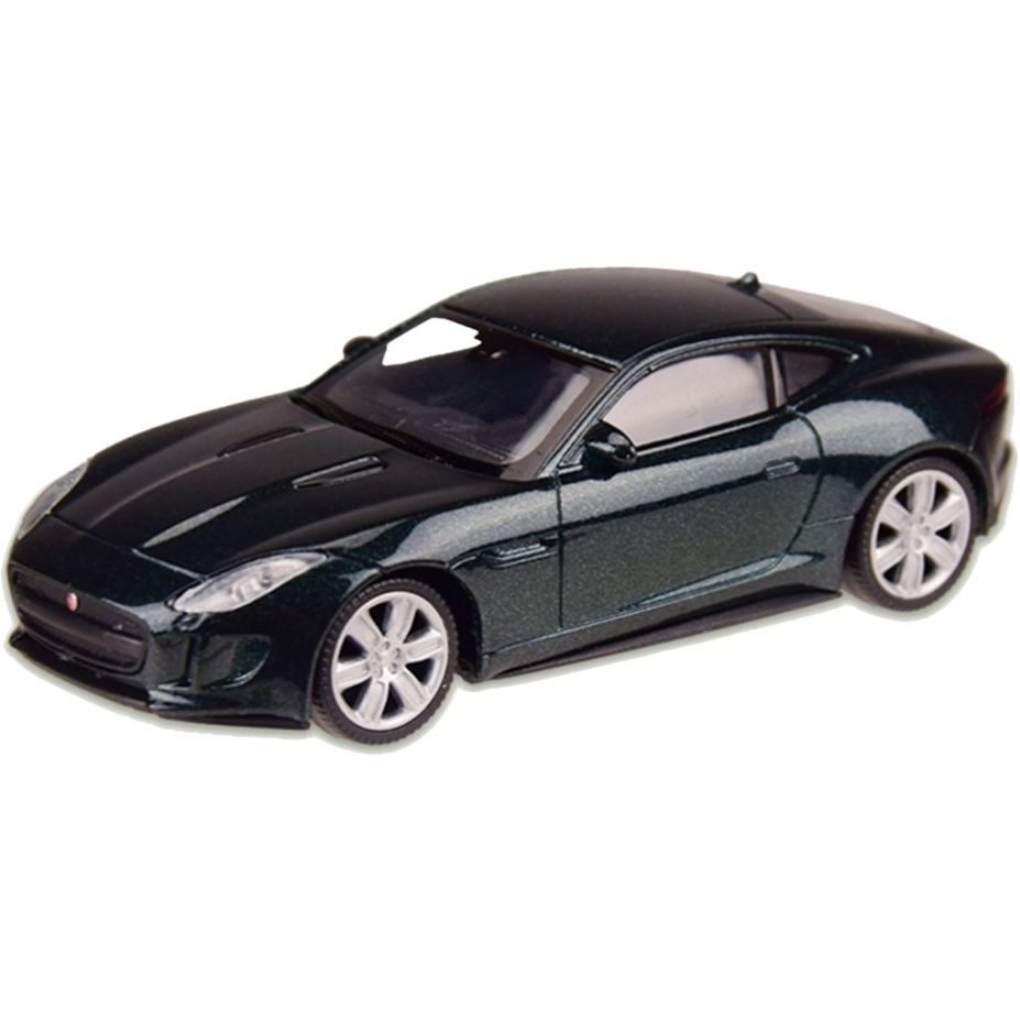 Машина Металлическая Jaguar F-Type Coupe Welly 44049Cw Масштаб 1:43 Зеленый - фото 1