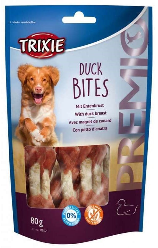 Лакомство для собак Trixie Premio Duck Bites, с уткой, 80 г - фото 1