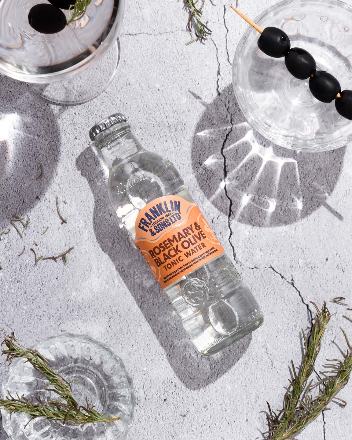 Напиток Franklin & Sons Rosemary & Black Olive Tonic Water безалкогольный 0.2 л - фото 4