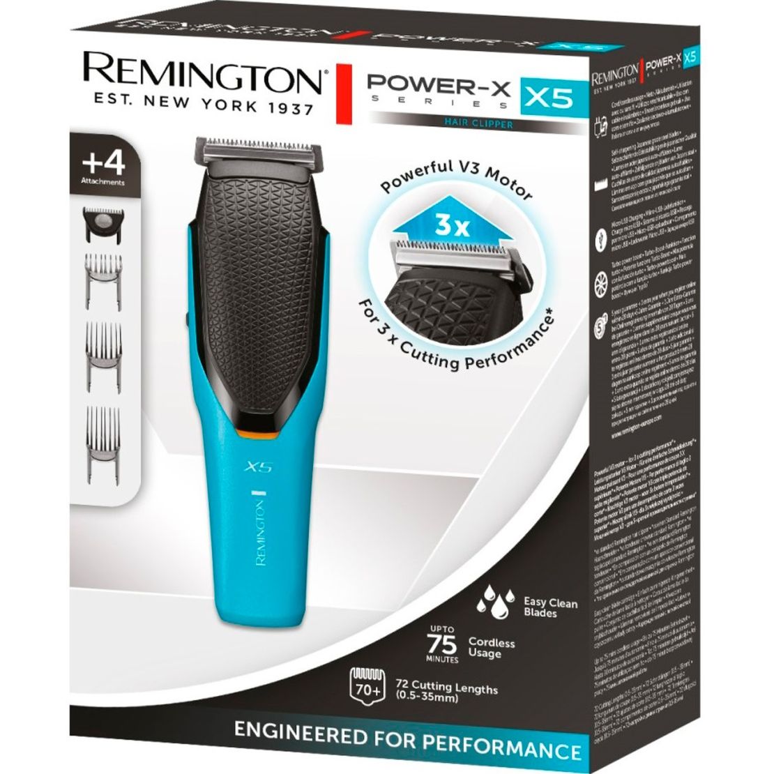 Машинка для стрижки Remington Power X Series X5 HC5000 черно-бирюзовая - фото 4